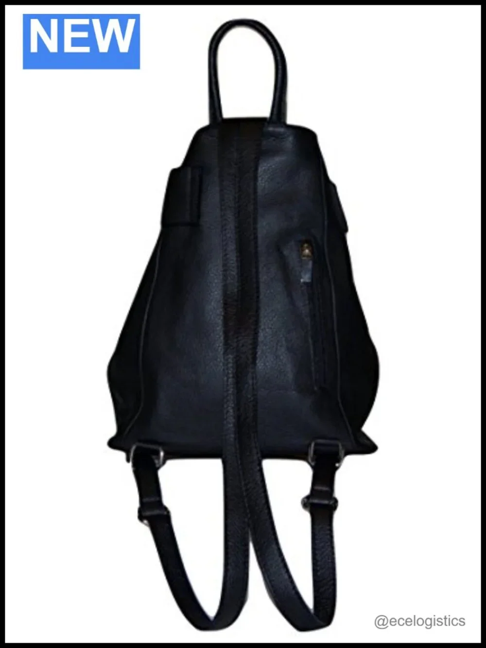 Italian Leather Convertible Backpack Tote Purse 3-in-1 Travel Work